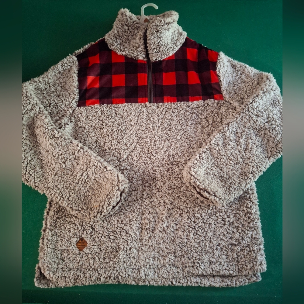 Simply Southern Cozy Gray and Red Jacket